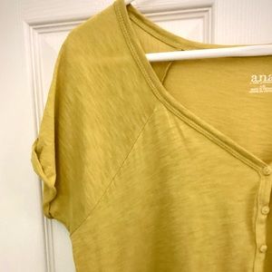 a.n.a a new approach Gold Short Sleeve Shirt